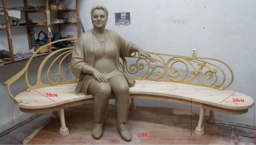 Памятник из мрамора Марине Поплавской