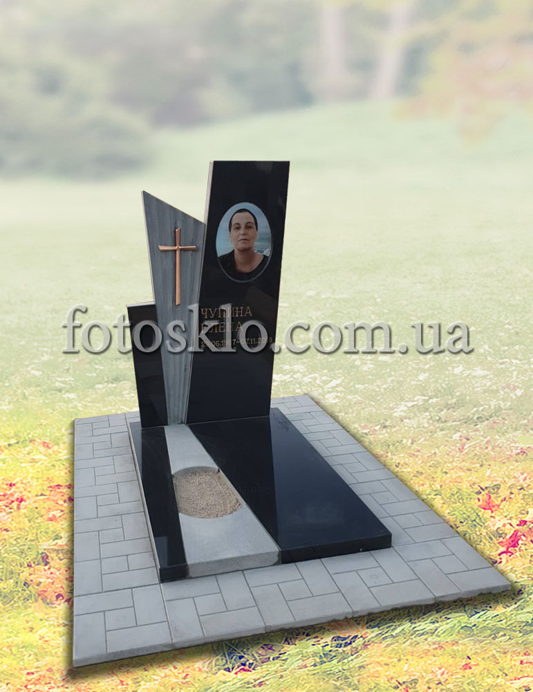 Памятник для мама с фото в стекле