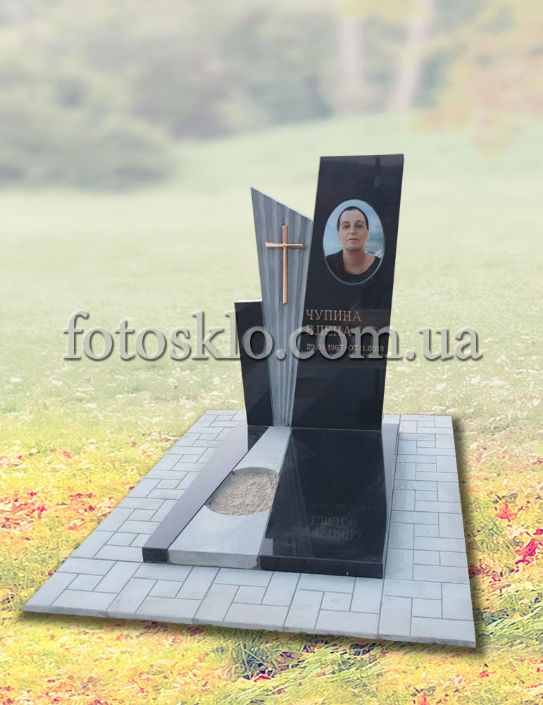 Памятник для мама с фото в стекле