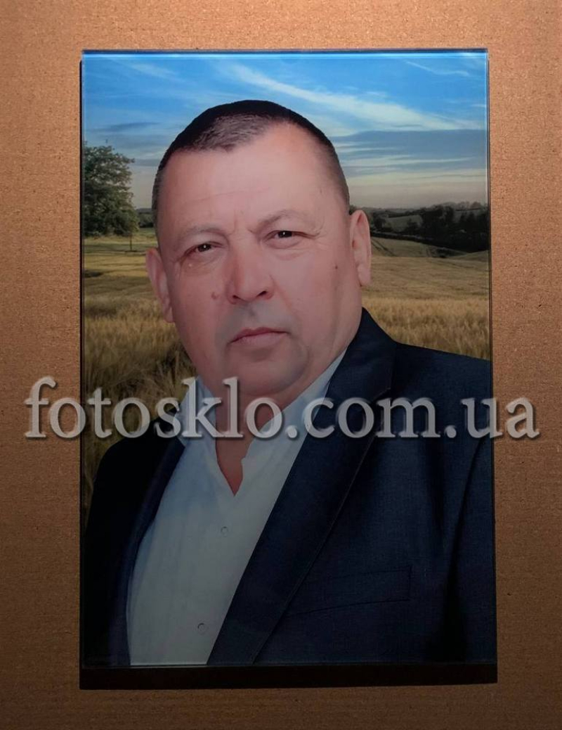 Фото в стекле прямоугольное для памятника