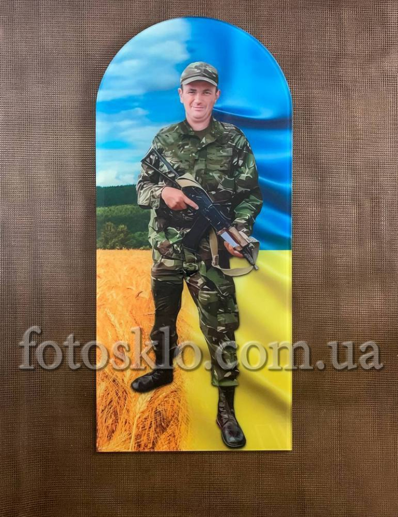Фото под стеклом военному на памятник- Fotosklo