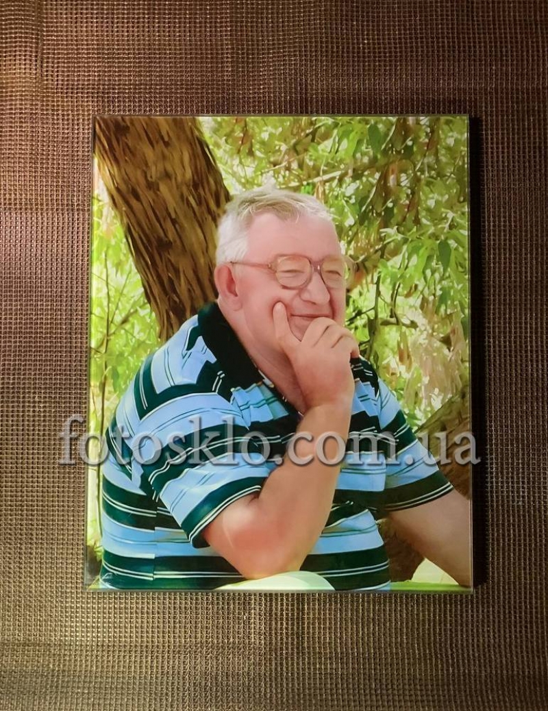 Фото в стекле прямоугольное для памятника