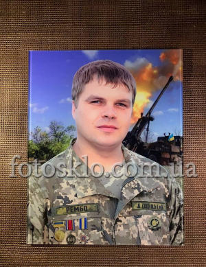 Фото под стеклом военному на памятник- Fotosklo
