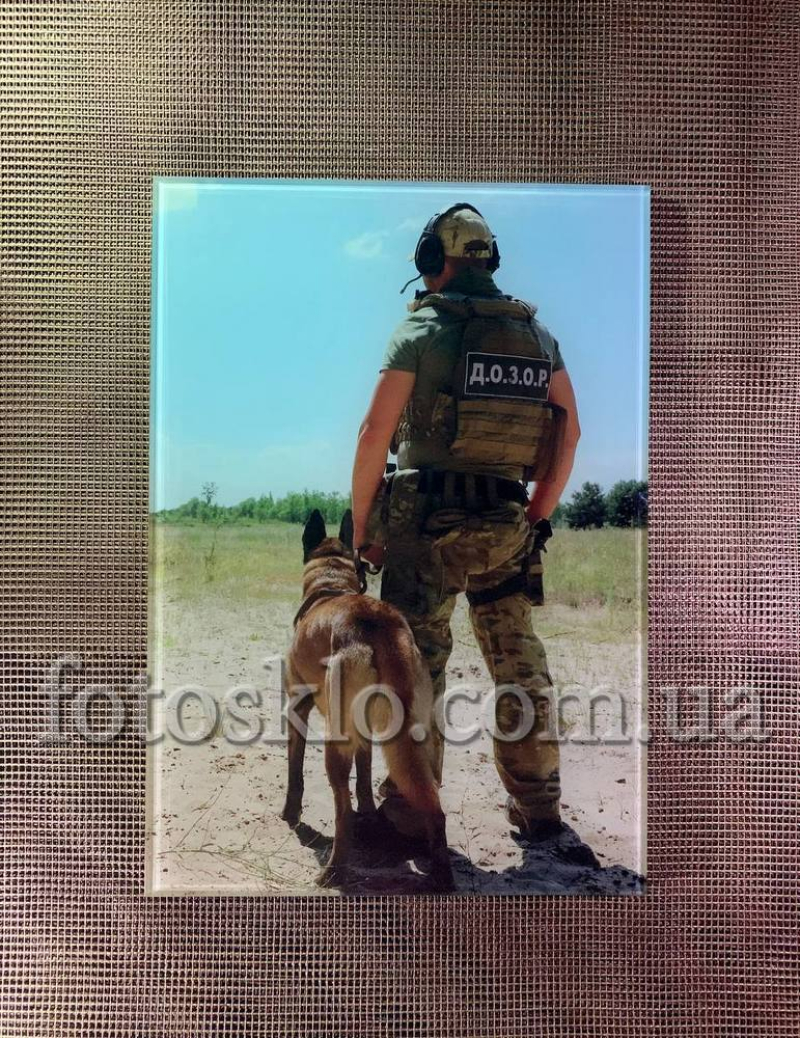 Фото под стеклом военному на памятник- Fotosklo