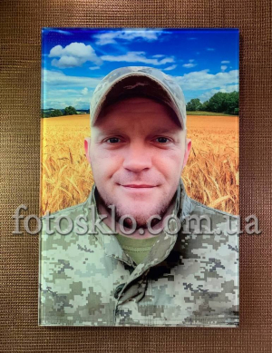 Фото под стеклом военному на памятник- Fotosklo