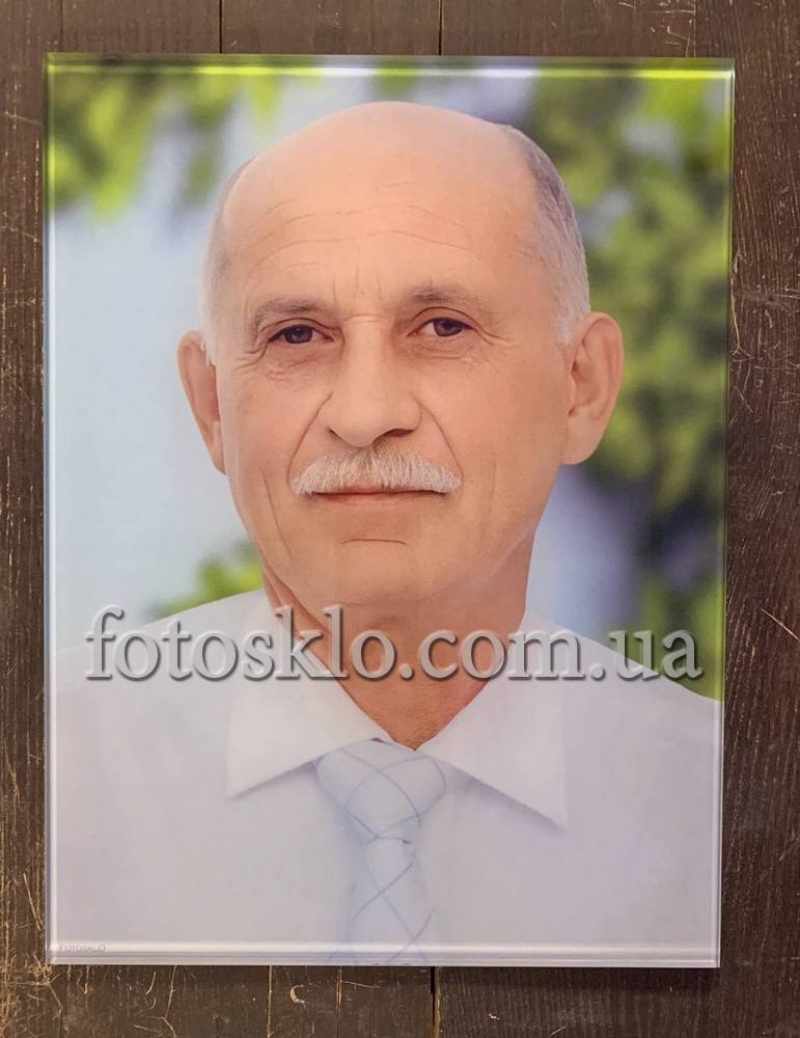 Фото в стекле прямоугольное для памятника