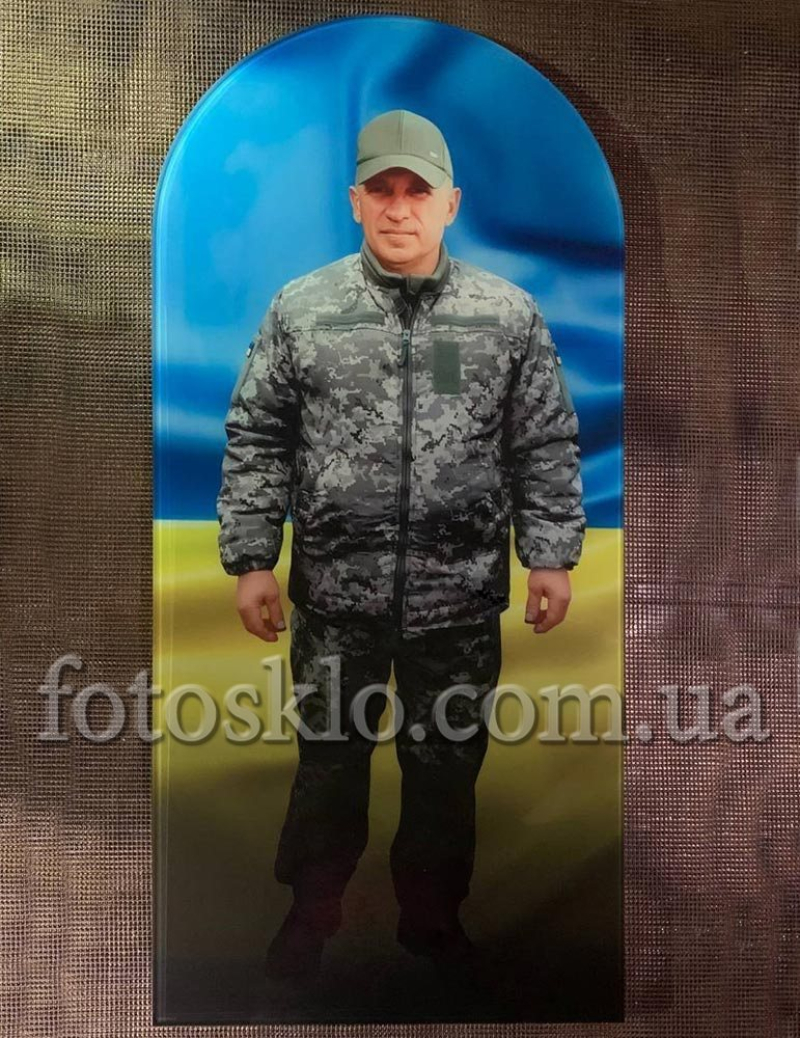 Фото под стеклом военному на памятник- Fotosklo
