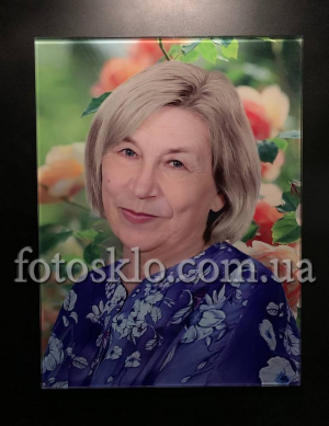 Фото в стекле прямоугольное для памятника