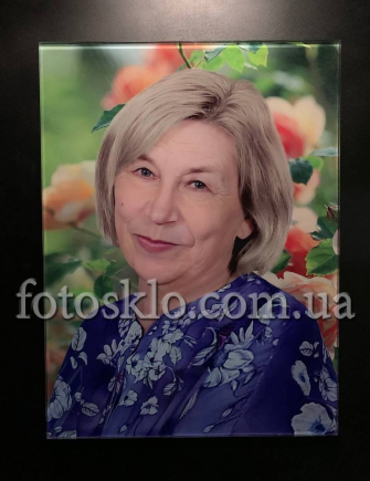 Фото в стекле прямоугольное для памятника