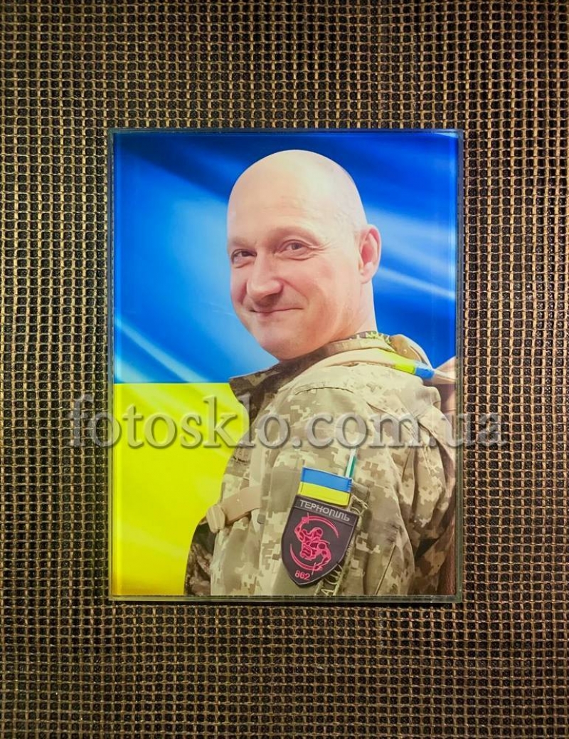 Фото в стекле прямоугольное для памятника