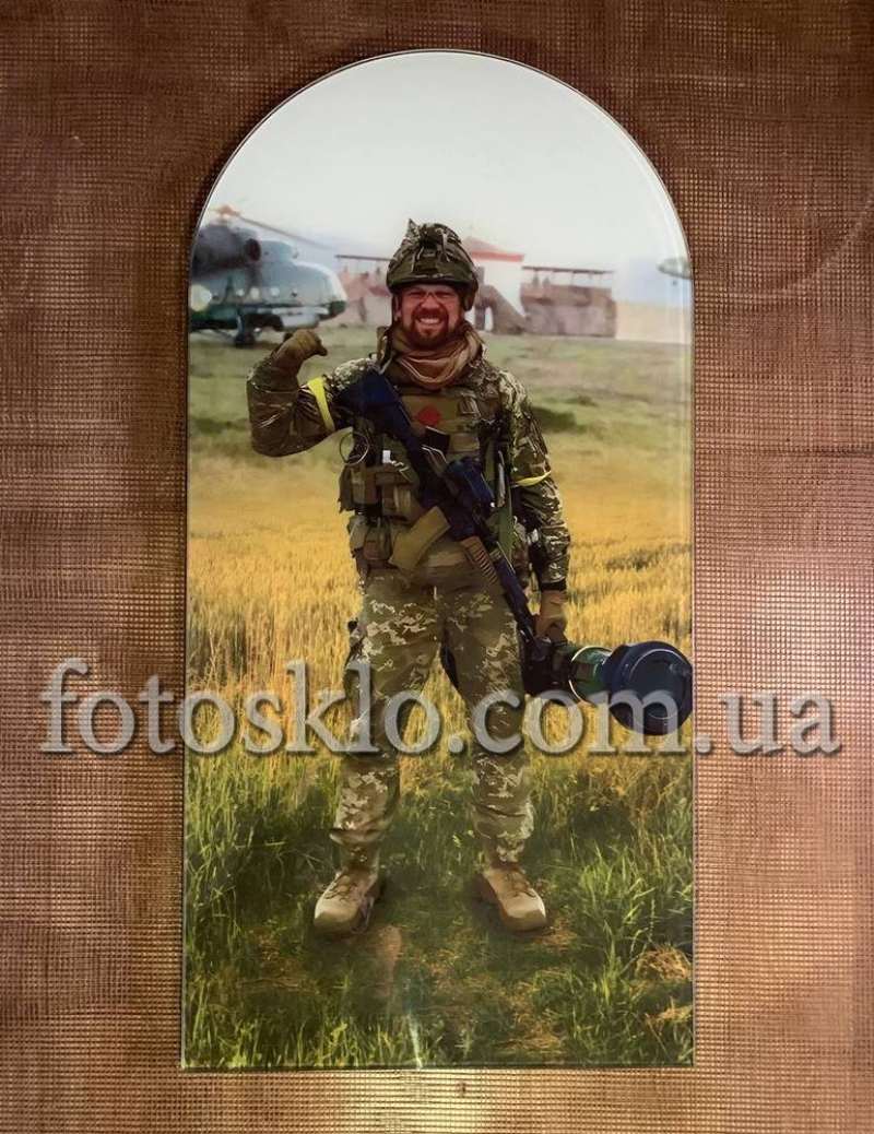 Фото под стеклом военному на памятник- Fotosklo