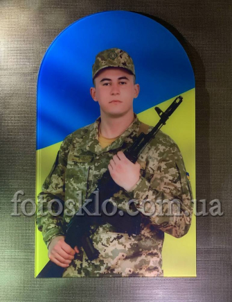 Фото под стеклом военному на памятник- Fotosklo