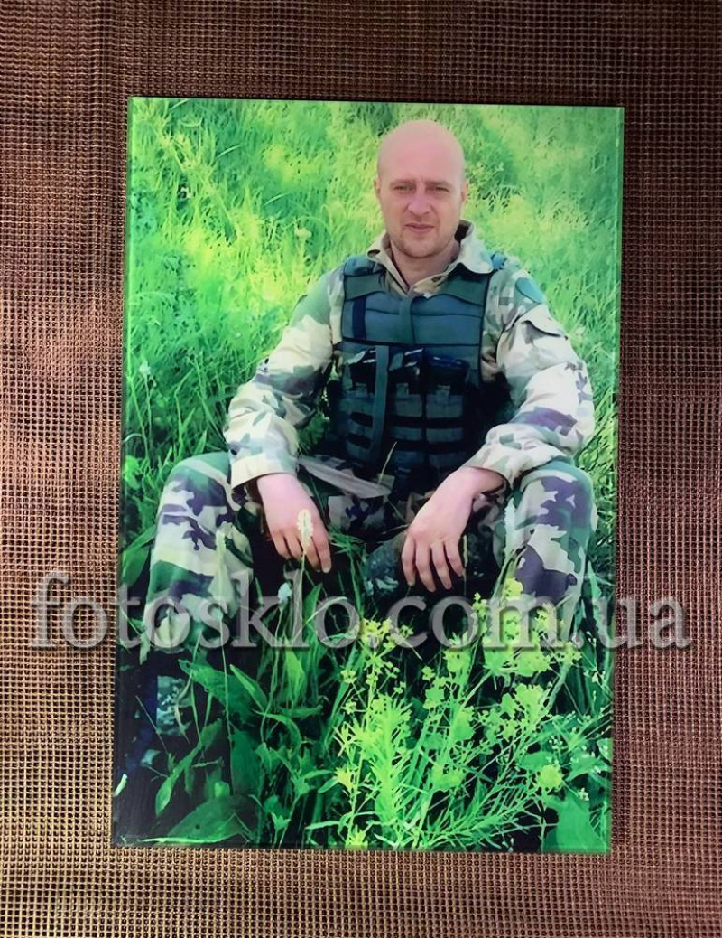 Фото под стеклом военному на памятник- Fotosklo