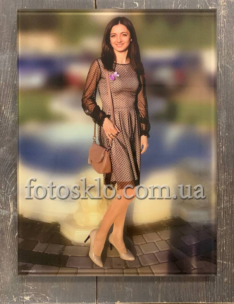 Фото в стекле прямоугольное для памятника