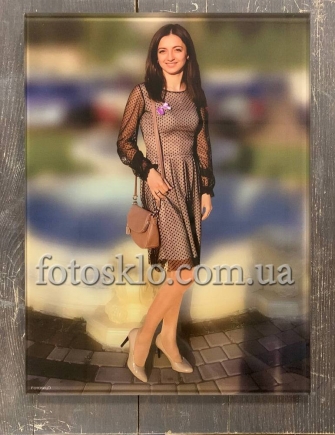 Фото в стекле прямоугольное для памятника