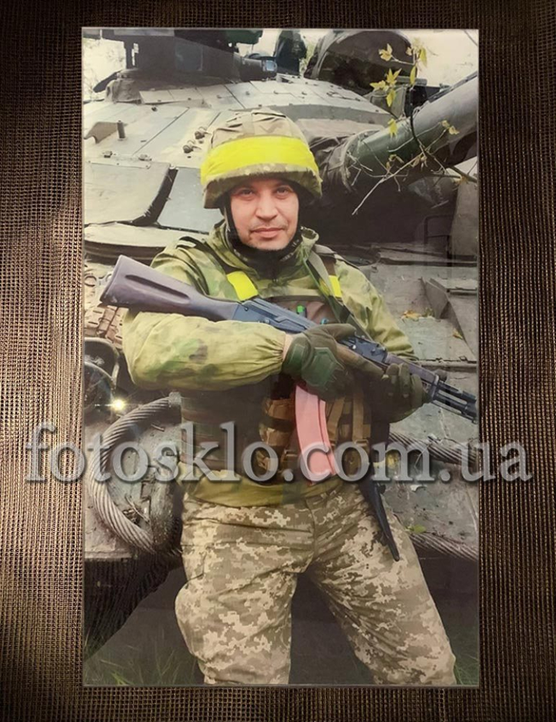 Фото под стеклом военному на памятник- Fotosklo