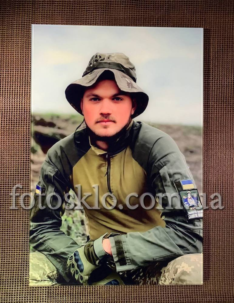 Фото под стеклом военному на памятник- Fotosklo