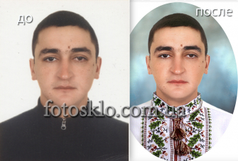 Ретуш фото на пам&#039;ятник хлопцю
