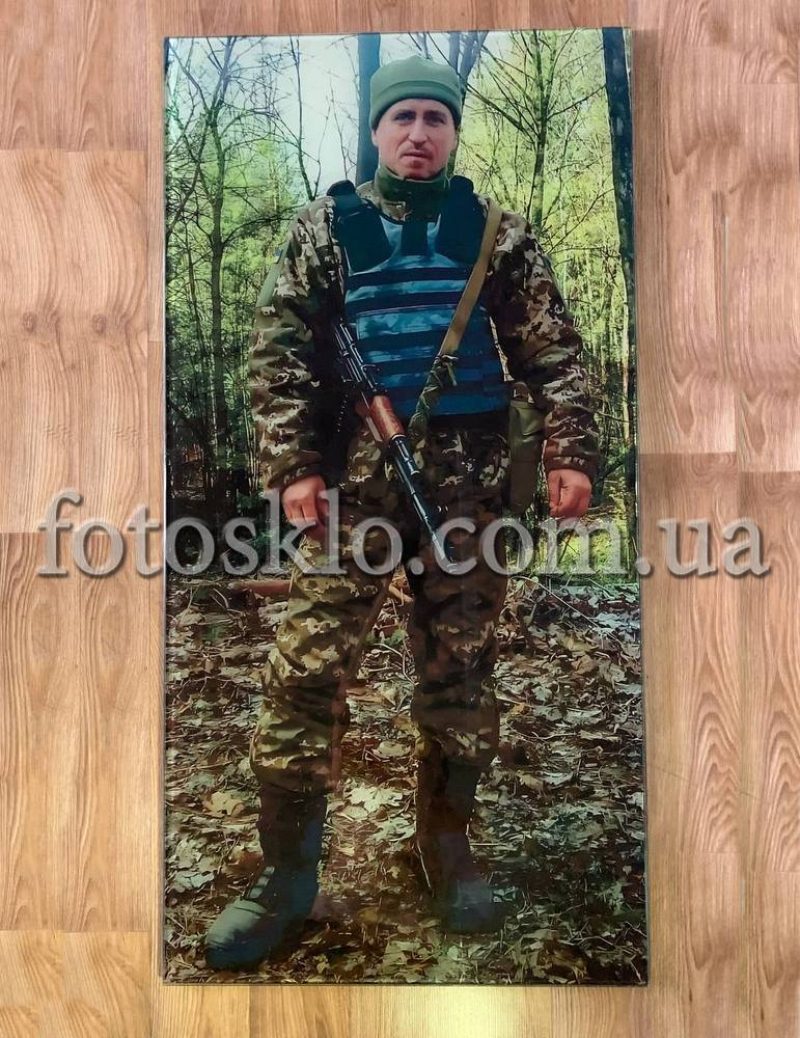 Фото под стеклом военному на памятник- Fotosklo