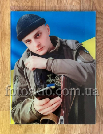 Фото под стеклом военному на памятник- Fotosklo