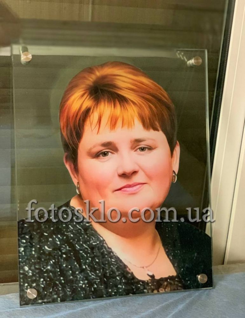 Фото в стекле прямоугольное для памятника