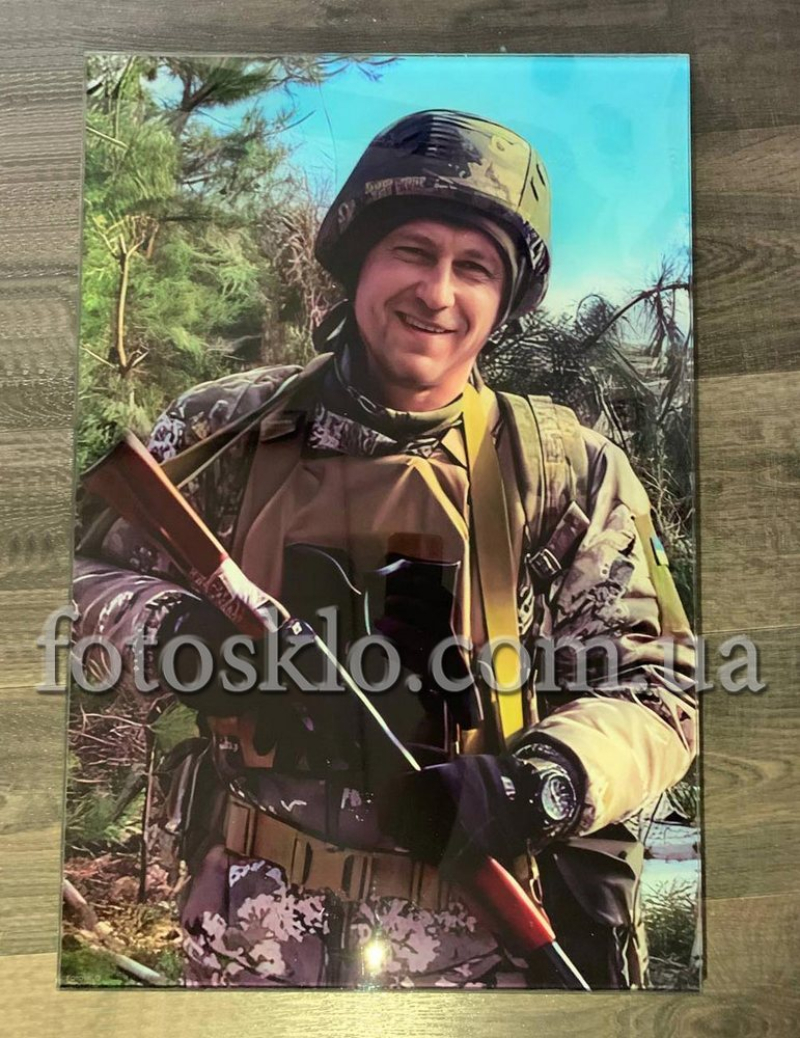 Фото под стеклом военному на памятник- Fotosklo
