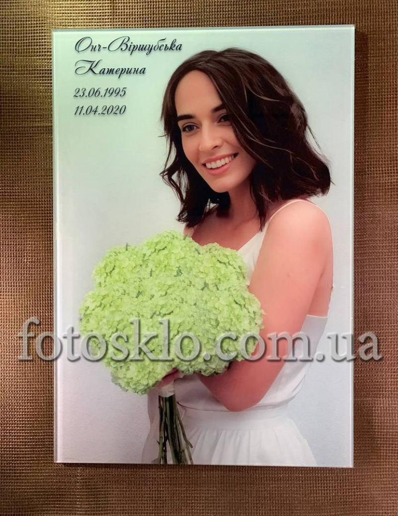 Фото в стекле для памятника Fotosklo