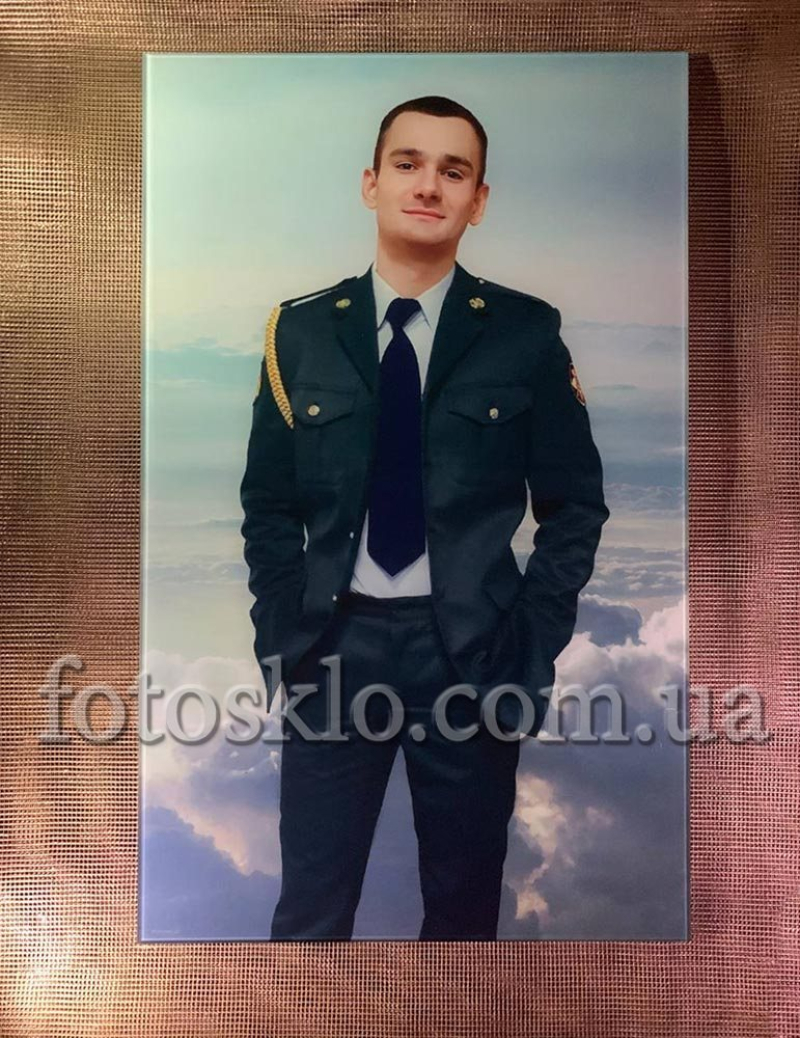 Фото под стеклом военному на памятник- Fotosklo