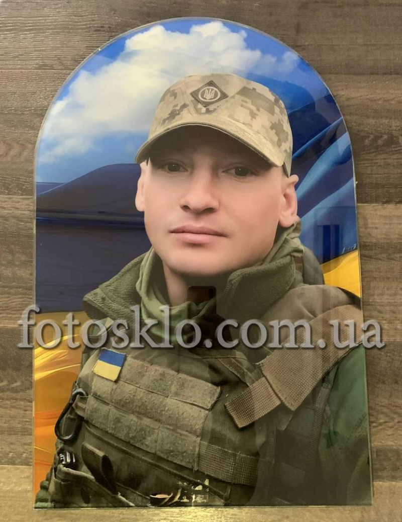 Фото под стеклом военному на памятник- Fotosklo