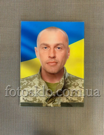 Фото под стеклом военному на памятник- Fotosklo