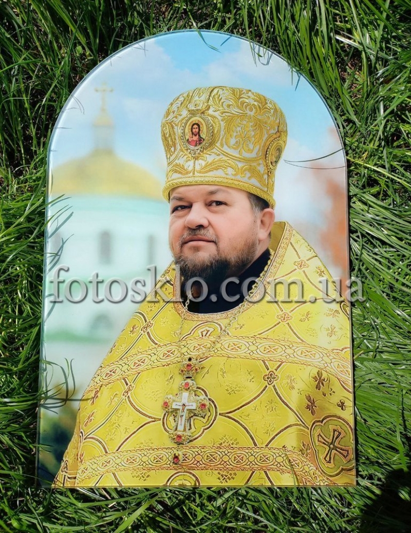 Фото в стекле в форме купола для памятника - Fotosklo