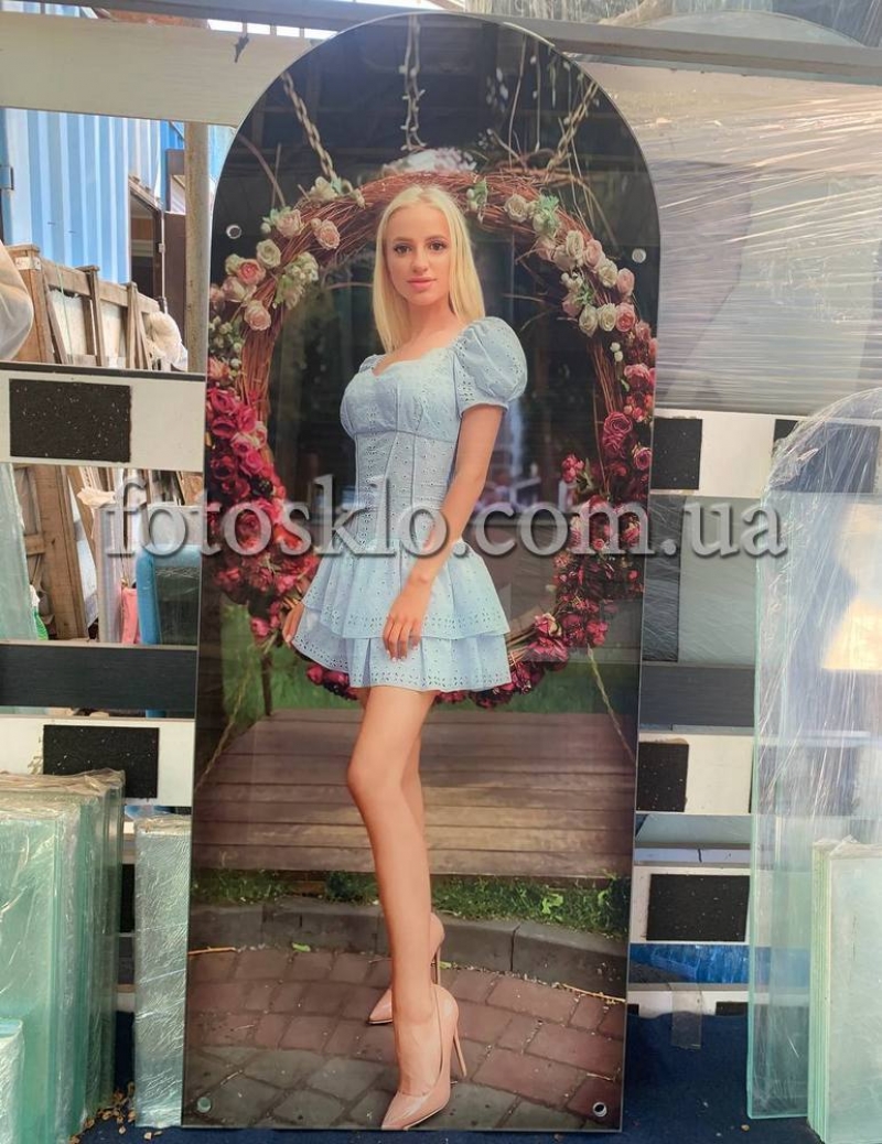 Фото в стекле прямоугольное для памятника
