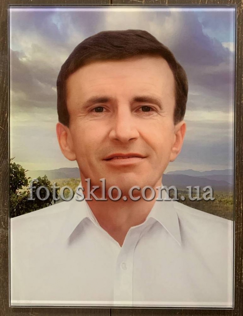 Фото в стекле прямоугольное для памятника