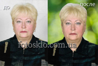 Ретуш фото на пам&#039;ятник для фото в склі жінці, мамі, дівчині