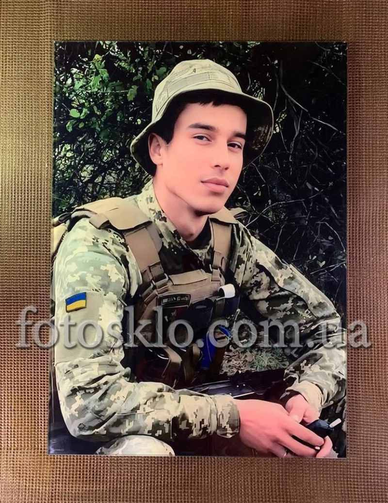 Фото под стеклом военному на памятник- Fotosklo