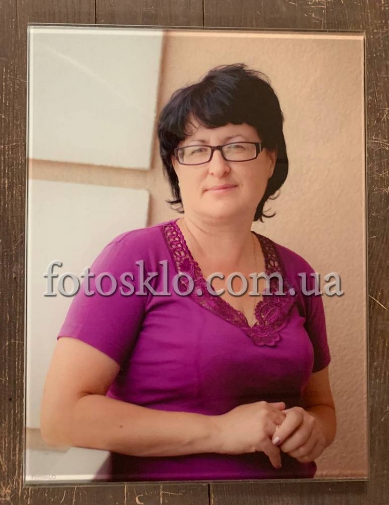 Фото в стекле прямоугольное для памятника